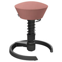 BÜROHOCKER   Rosa, Schwarz  - Schwarz/Rosa, Basics, Textil/Metall (55/45,66/55cm) - Aeris