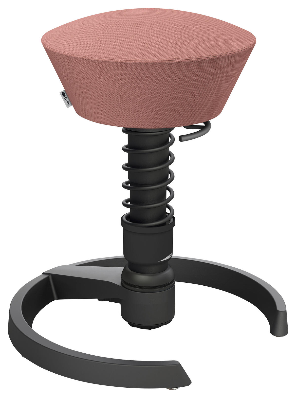 BÜROHOCKER   Rosa, Schwarz  - Schwarz/Rosa, Basics, Textil/Metall (55/45,66/55cm) - Aeris