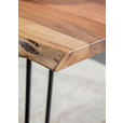 ESSTISCH in Holz, Metall 140/90/76 cm - Schwarz/Akaziefarben, Design, Holz/Metall (140/90/76cm) - Landscape