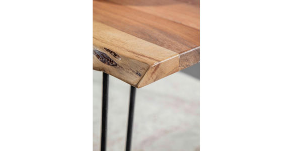 ESSTISCH in Holz, Metall 160/90/76 cm - Schwarz/Akaziefarben, Design, Holz/Metall (160/90/76cm) - Landscape
