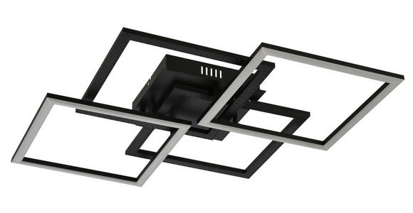 LED-DECKENLEUCHTE - Schwarz, Design, Metall (63/63/10cm) - Ambiente