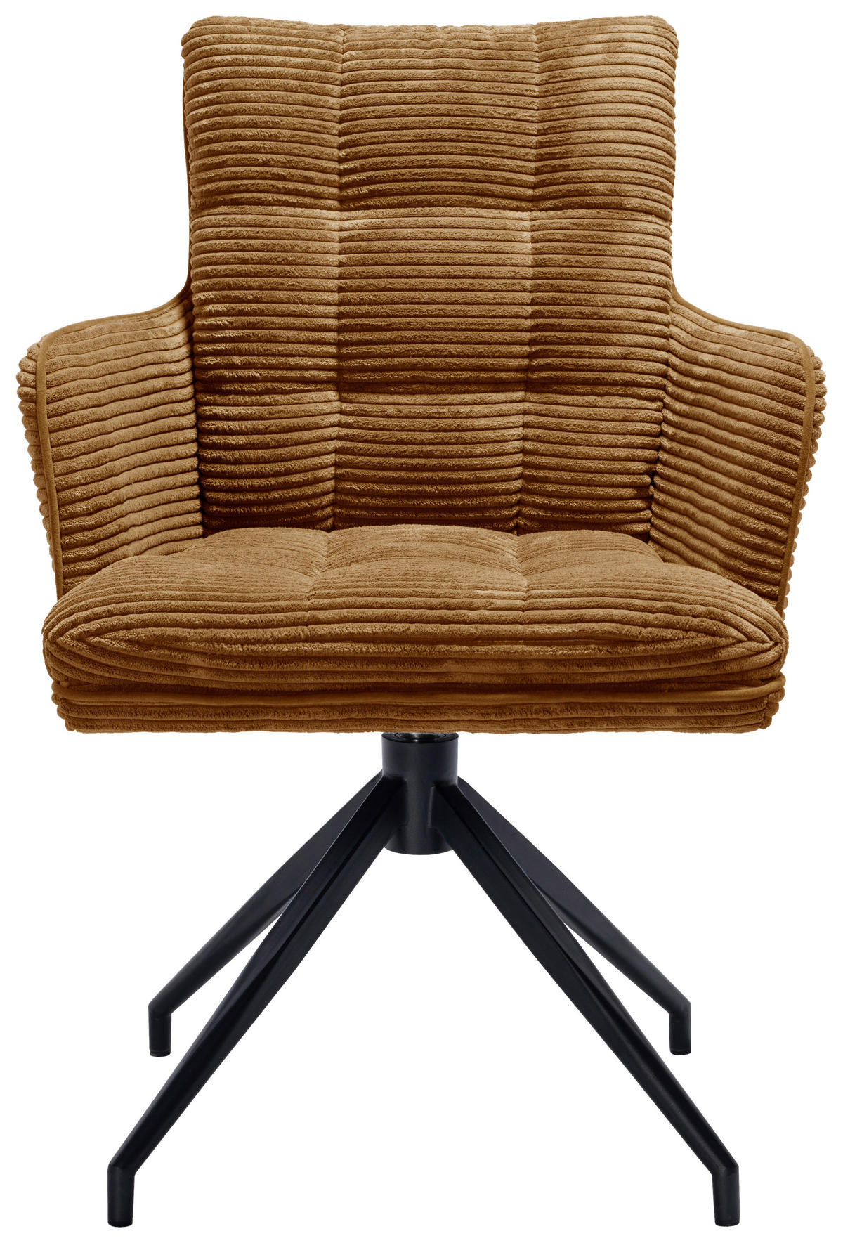 ARMLEHNSTUHL  in Eisen Cord  - Rotbraun/Schwarz, Design, Textil/Metall (66/89/64cm) - Stylife