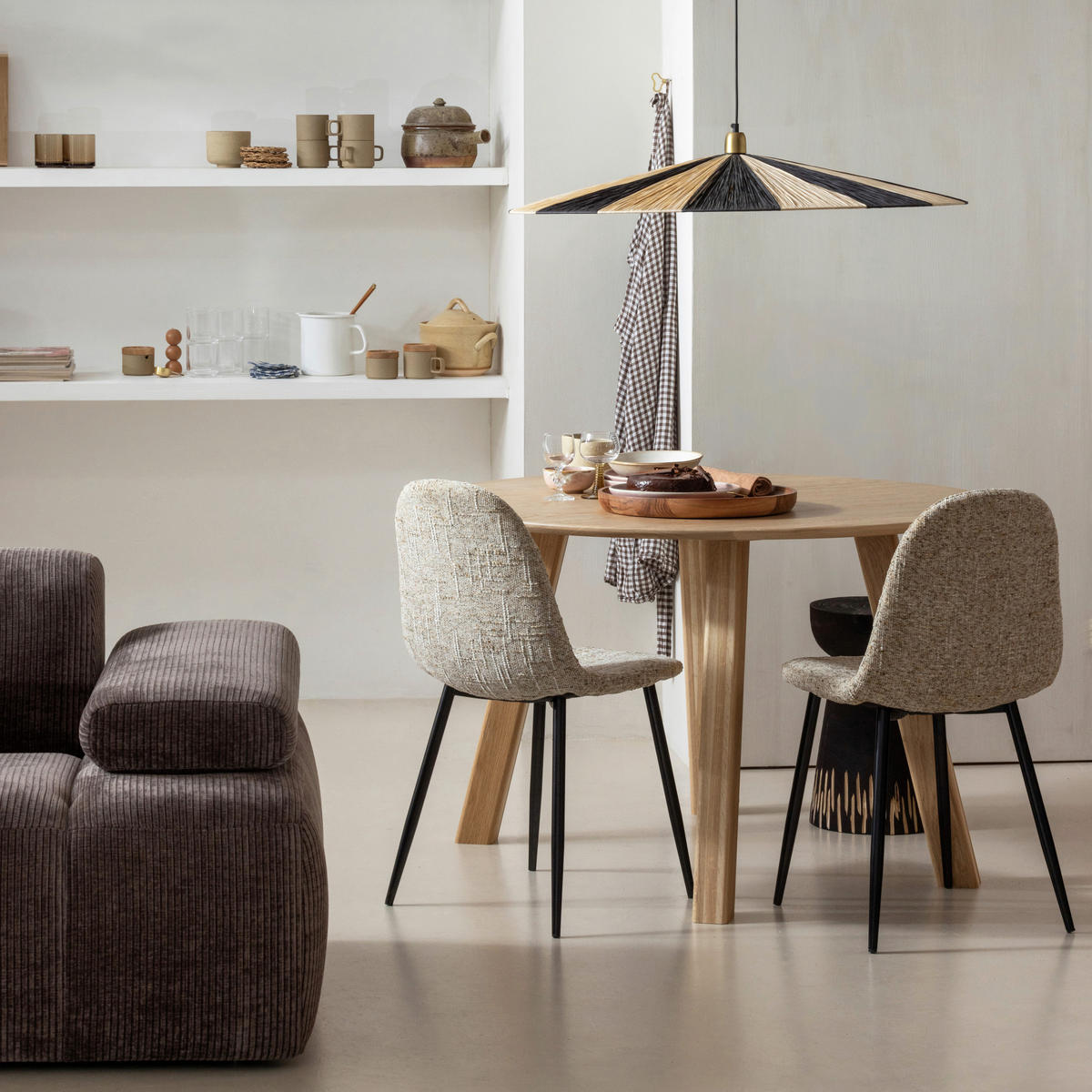 TISCHGESTELL Eichefarben   - Eichefarben, MODERN, Holz (79/73/11cm) - Livetastic