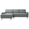 ECKSOFA  in Mikrovelours Graugrün  160/248 cm  - Alufarben/Graugrün, Design, Textil/Metall (160/248cm) - Sedda