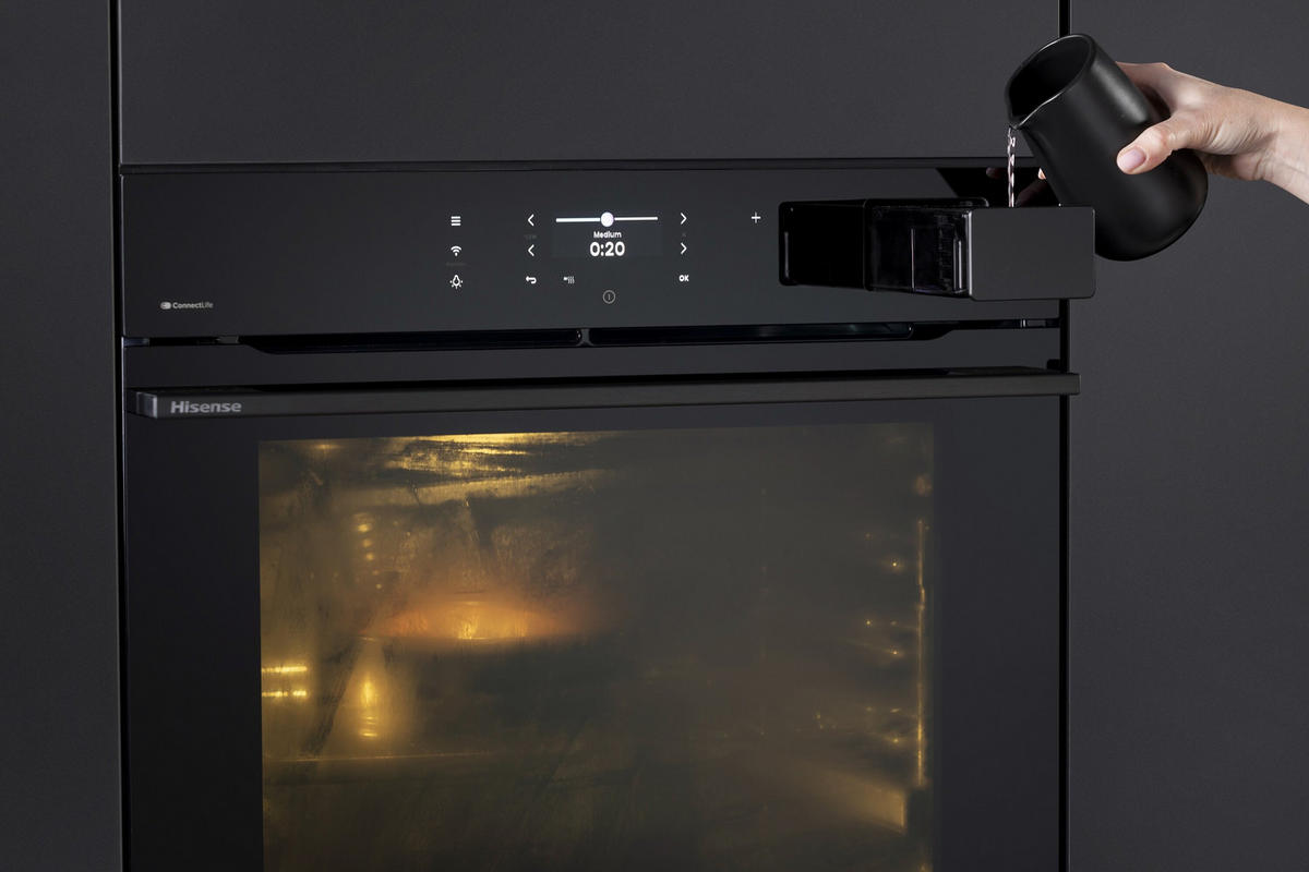 DAMPFBACKOFEN BAS614P8B  - Schwarz, Basics, Metall (59,5/59,5/56,4cm) - Hisense