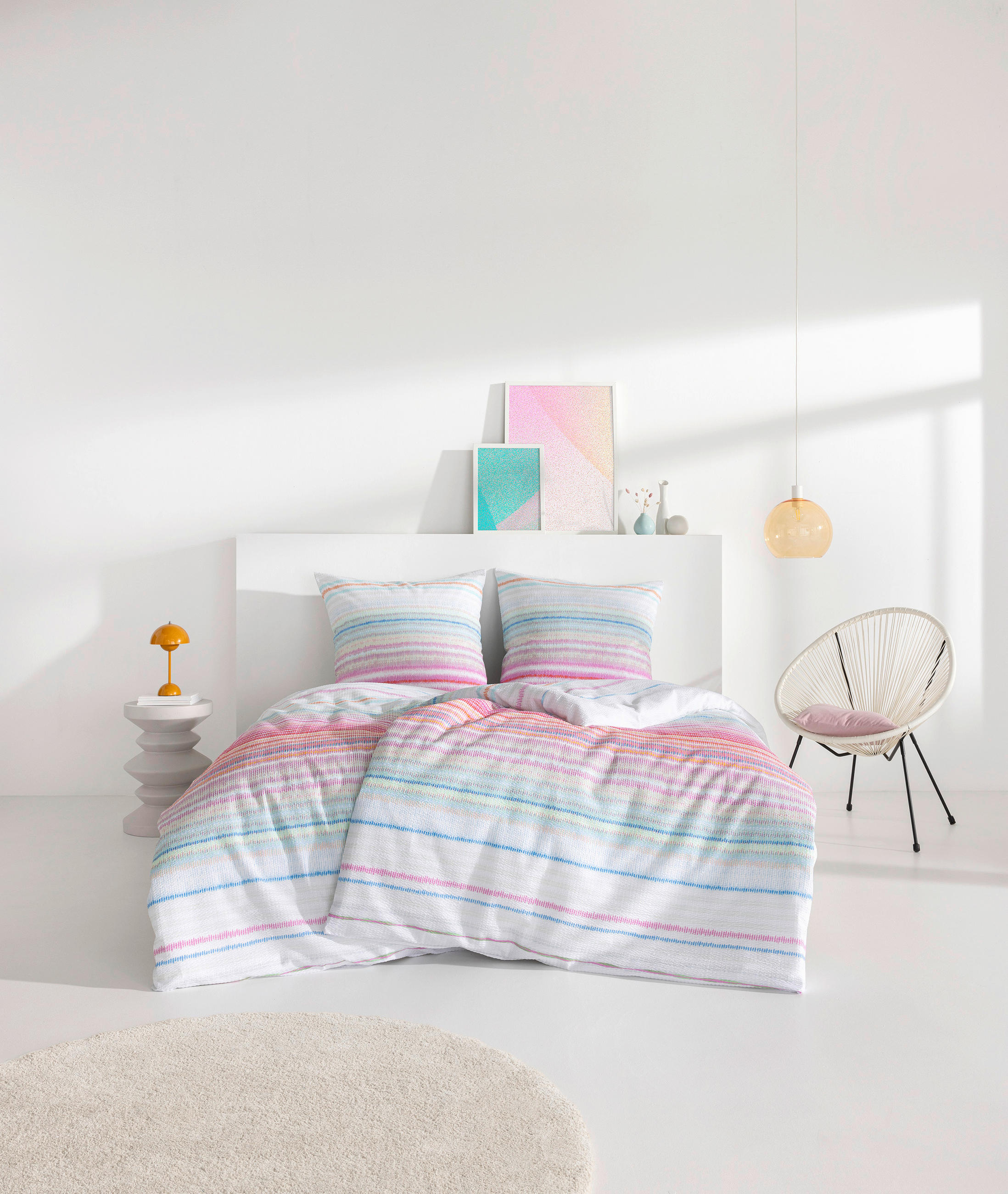 BETTWÄSCHE Impulse Seersucker 135/200 cm  - Multicolor, Design, Textil (135/200cm) - Estella