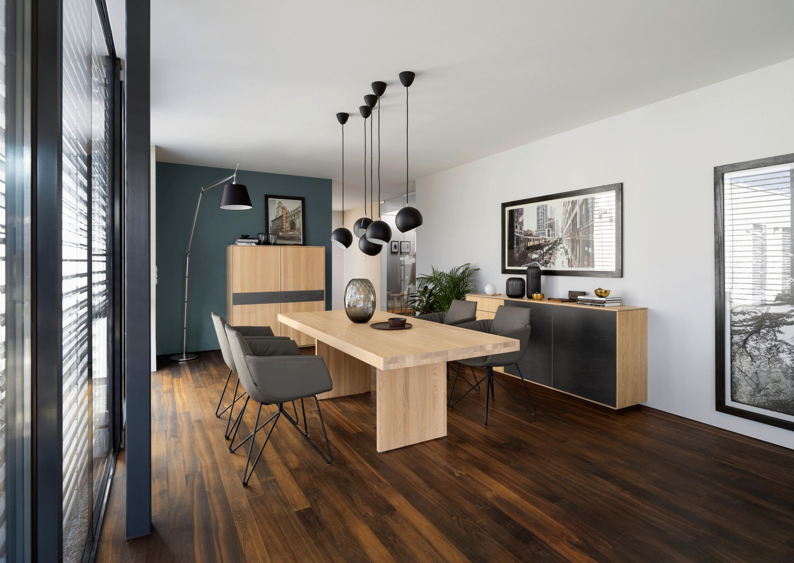 ESSTISCH in Holz 200-300/100/75 cm  - Eiche Bianco/Eichefarben, Natur, Holz (200-300/100/75cm) - TEAM 7