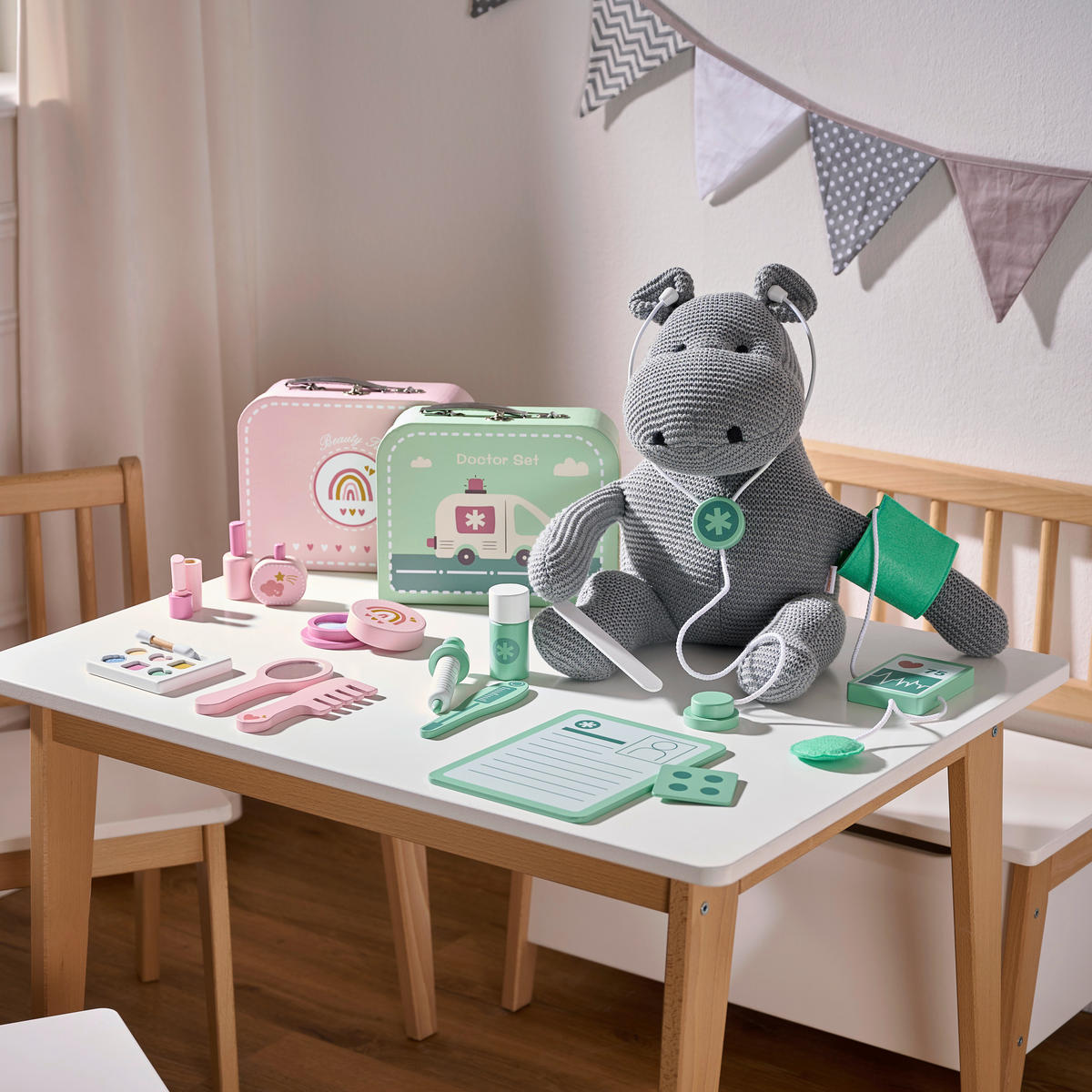 SPIELKOFFER  - Multicolor/Weiß, Basics, Holz/Papier (22/9cm) - My Baby Lou