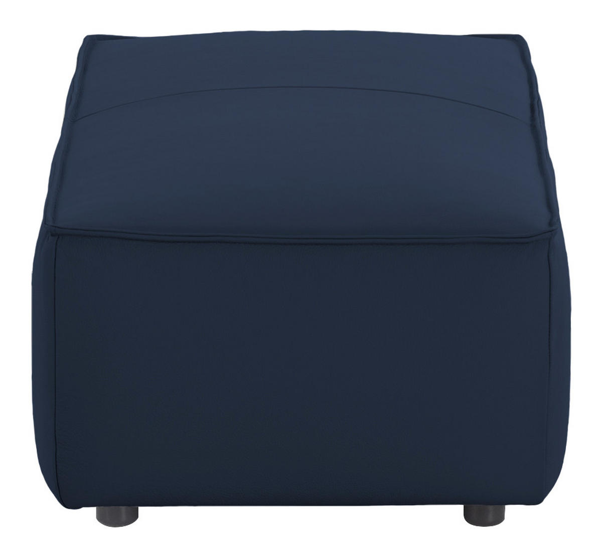 HOCKER in Leder Blau  - Blau/Schwarz, Modern, Leder/Kunststoff (120/39/60cm) - W.Schillig