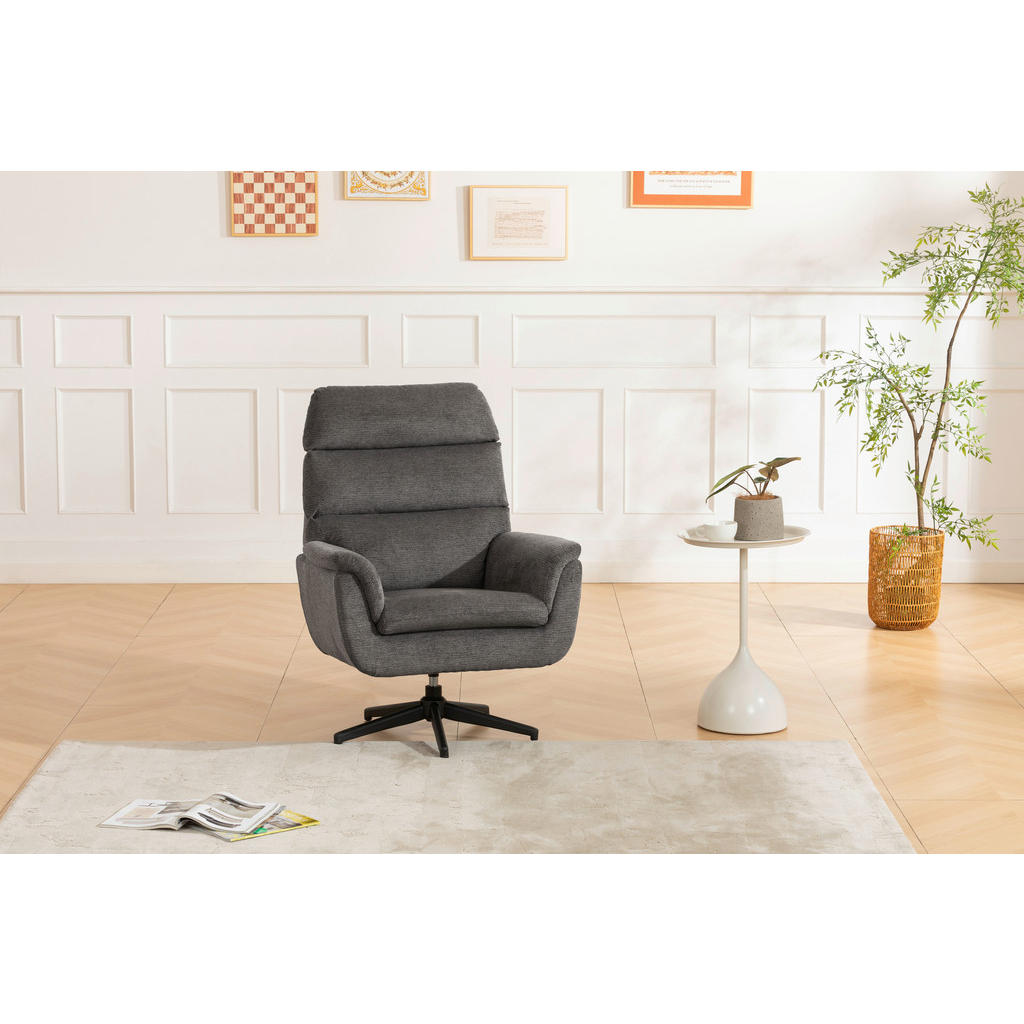 Thumbnail - Livetastic Sessel, Braun, Textil, 76x103x89 cm, Sitzfläche 360° drehbar, Wohnzimmer, Sessel, Sonstige Sessel