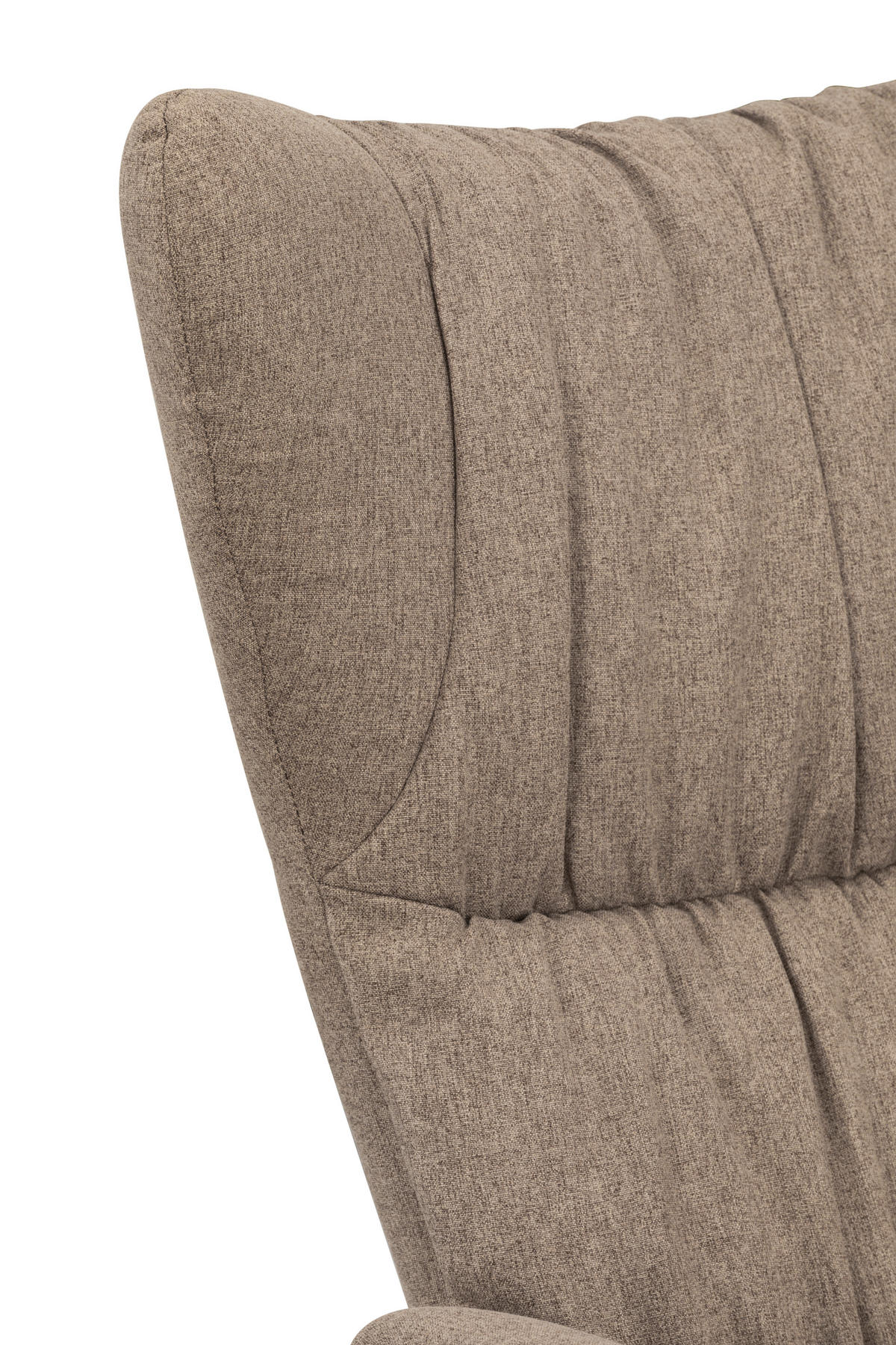 OHRENSESSEL Webstoff Braun  - Schwarz/Braun, Design, Textil/Metall (76/108/80cm) - MID.YOU