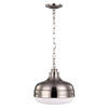 VISEČA SVETILKA  Elstead Cadence      33/48.3 cm      E27 - barve nerjavečega jekla/barve niklja, Konvencionalno, kovina/steklo (33/48.3cm) - Elstead Lighting