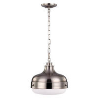 VISEČA SVETILKA  Elstead Cadence      33/48.3 cm      E27 - barve nerjavečega jekla/barve niklja, Konvencionalno, kovina/steklo (33/48.3cm) - Elstead Lighting