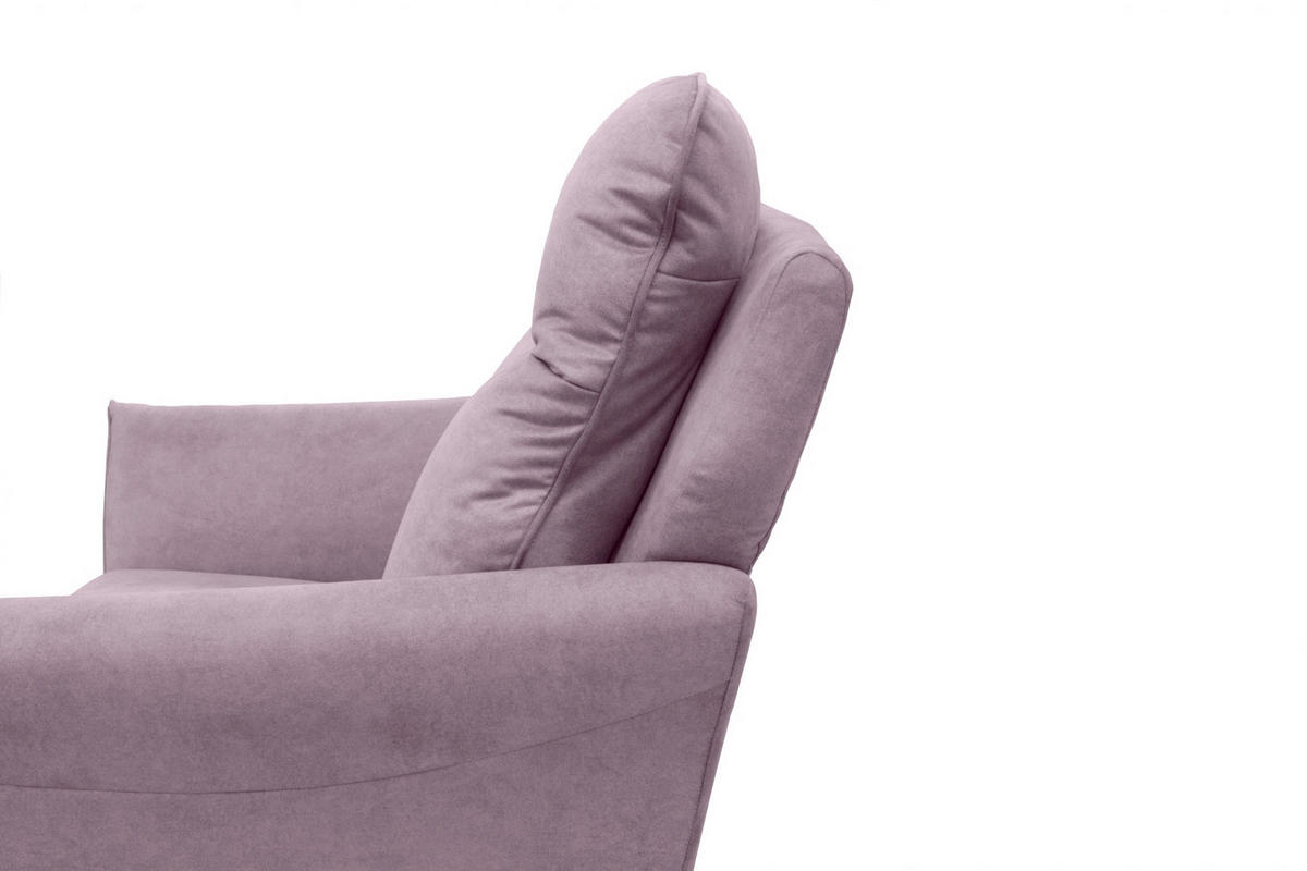 2-SITZER-SOFA  in Mikrofaser Rosa Skandinavisch, Modern  - Buchefarben/Rosa, Design, Holz/Textil (145/110/92cm) - Livetastic