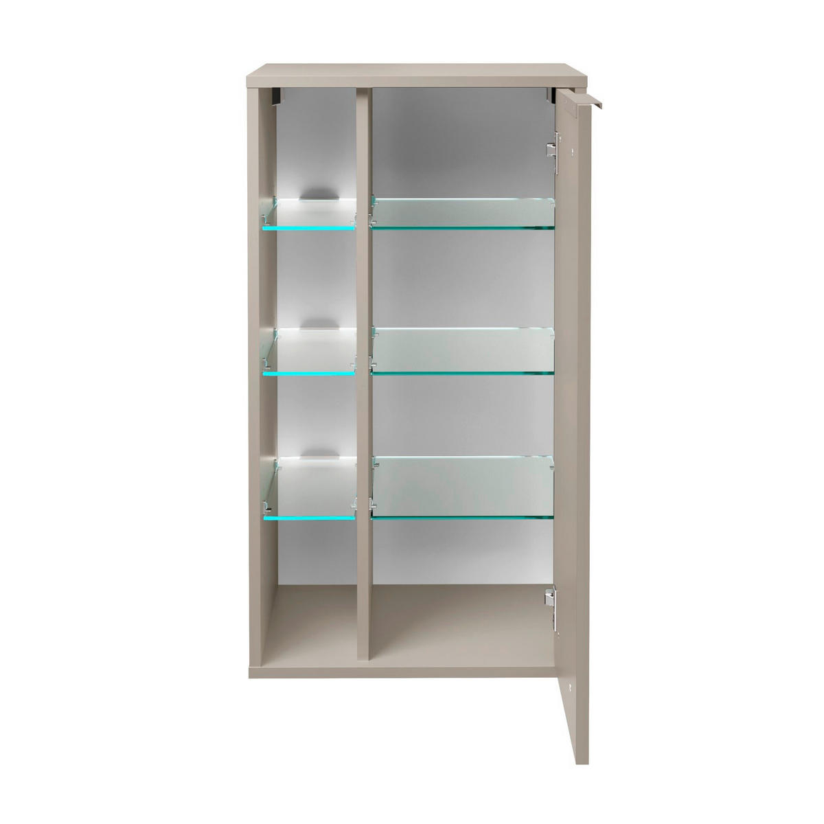 MIDISCHRANK 47/84,2/32 cm  - Grau, Basics, Glas/Holzwerkstoff (47/84,2/32cm) - MID.YOU
