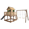 SPIELTURM 613/291/277 cm  - Braun/Grau, KONVENTIONELL, Holz (613/291/277cm) - Ambia Garden