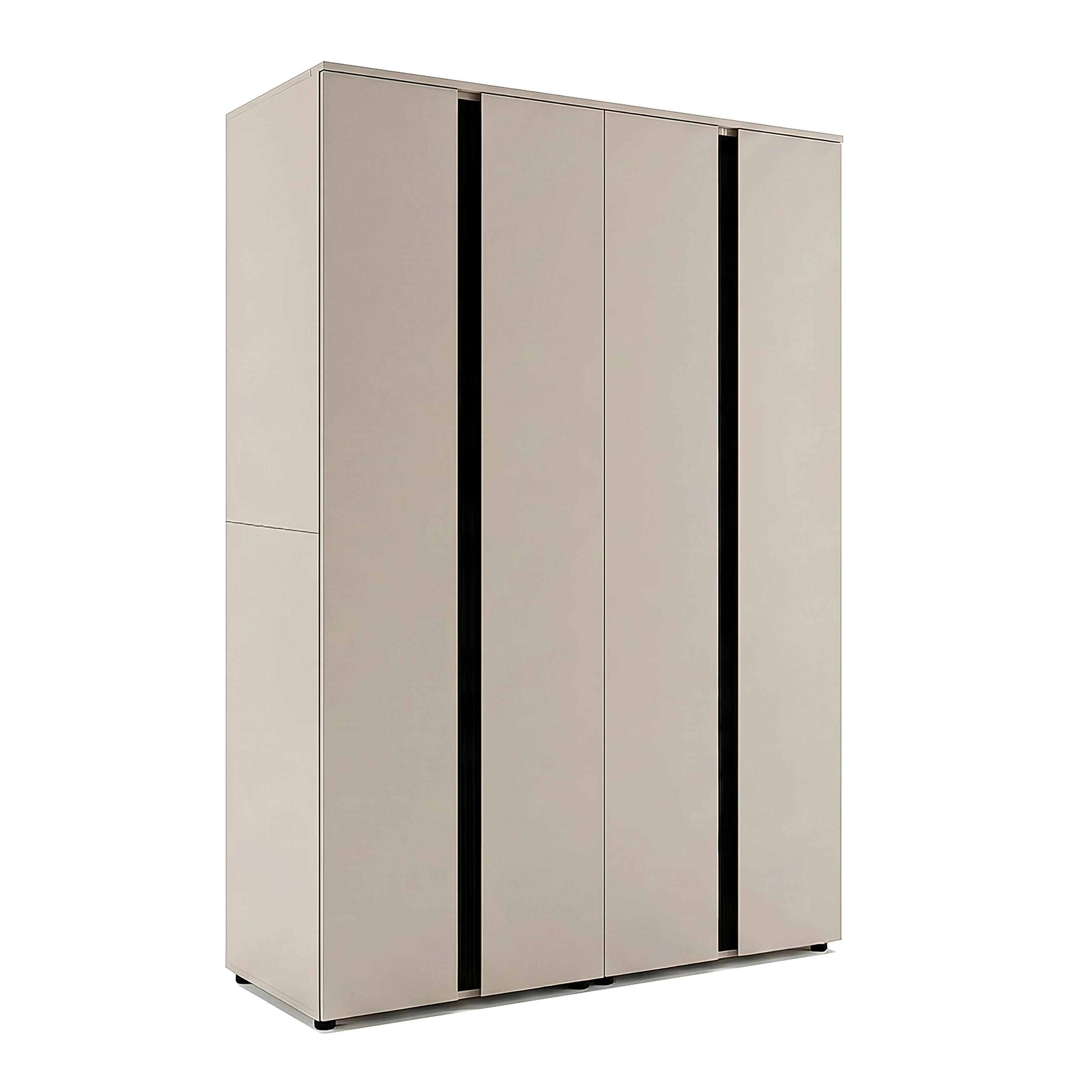 DREHTÜRENSCHRANK in Kaschmir  - Kaschmir, ROMANTIK / LANDHAUS, Holzwerkstoff (158/184/52cm) - Livetastic