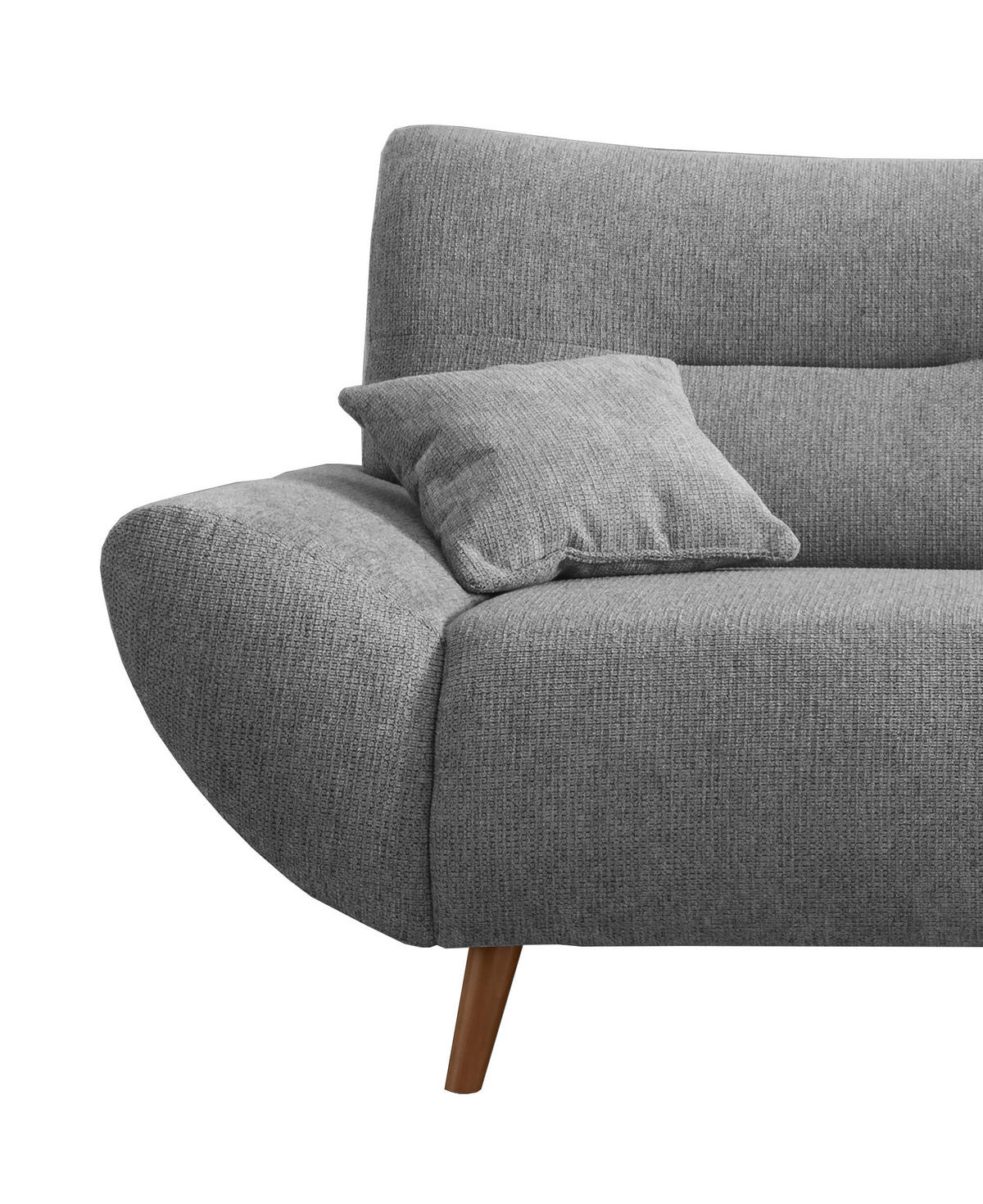 2-SITZER-SOFA Chenille Silberfarben  - Wildeiche/Silberfarben, MODERN, Holz/Textil (173/81/90cm) - MID.YOU