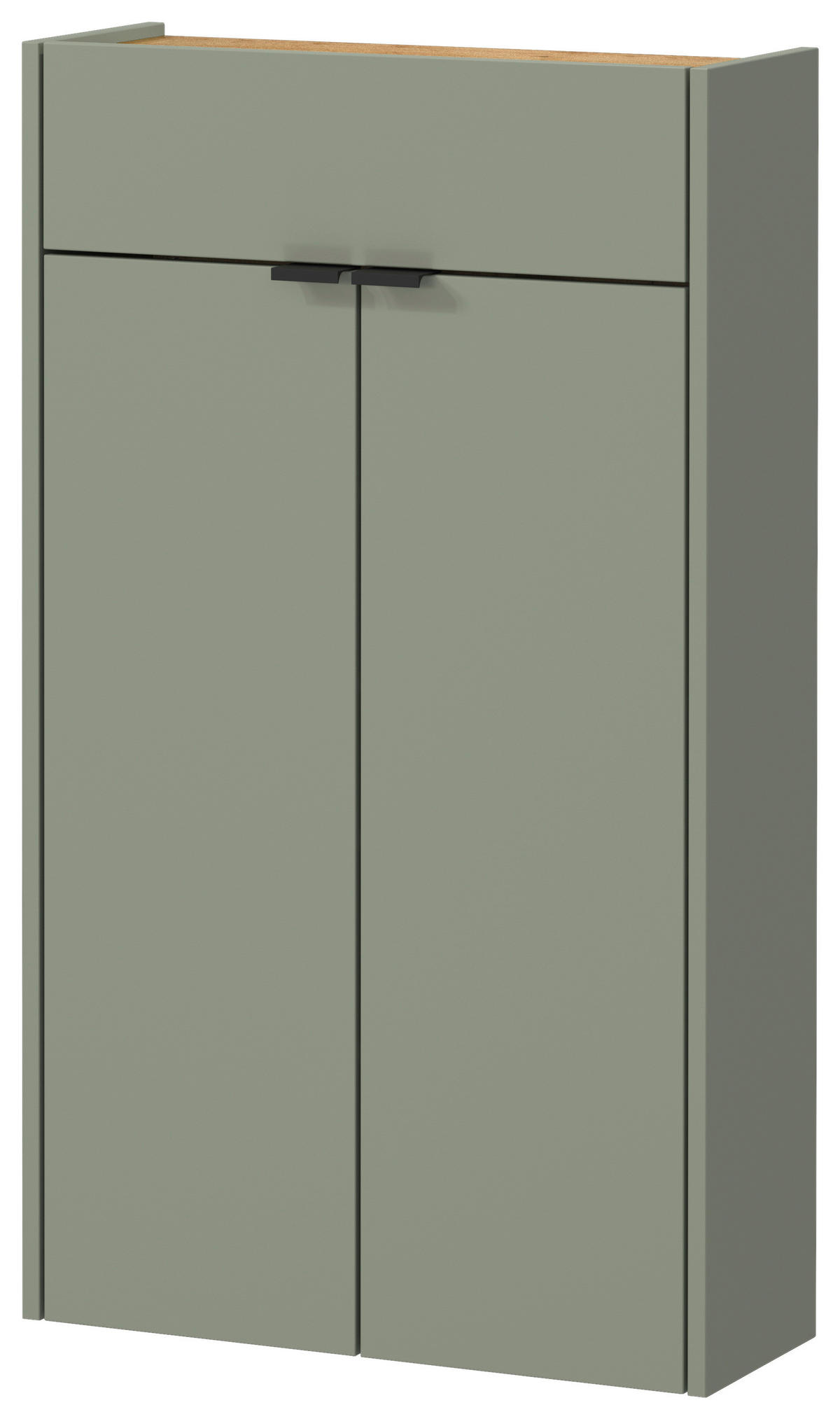 SCHUHSCHRANK GW-Ameca  in 56/97/22 cm  - Eichefarben/Pastellgrün, Design, Holzwerkstoff/Kunststoff (56/97/22cm)