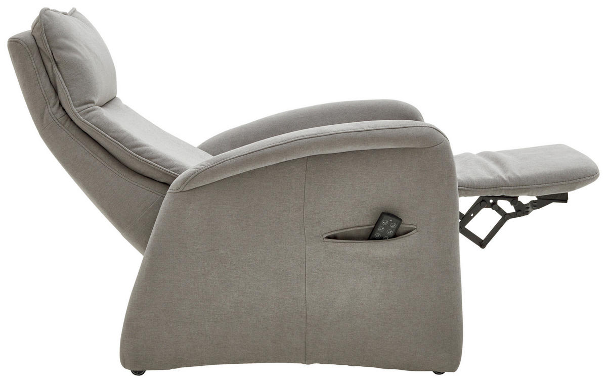 FERNSEHSESSEL in Chenille Grau  - Grau, KONVENTIONELL, Kunststoff/Textil (79/108/87cm) - Valdera