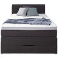 BOXSPRINGBETT 120/200 cm  in Anthrazit  - Anthrazit, KONVENTIONELL, Textil (120/200cm) - Carryhome