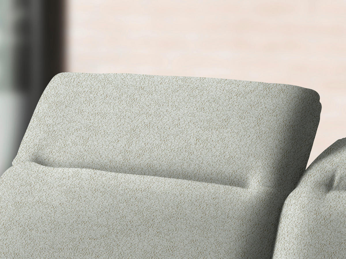 ECKSOFA in Webstoff Creme  - Creme/Schwarz, Design, Textil/Metall (180/289cm) - Stylife