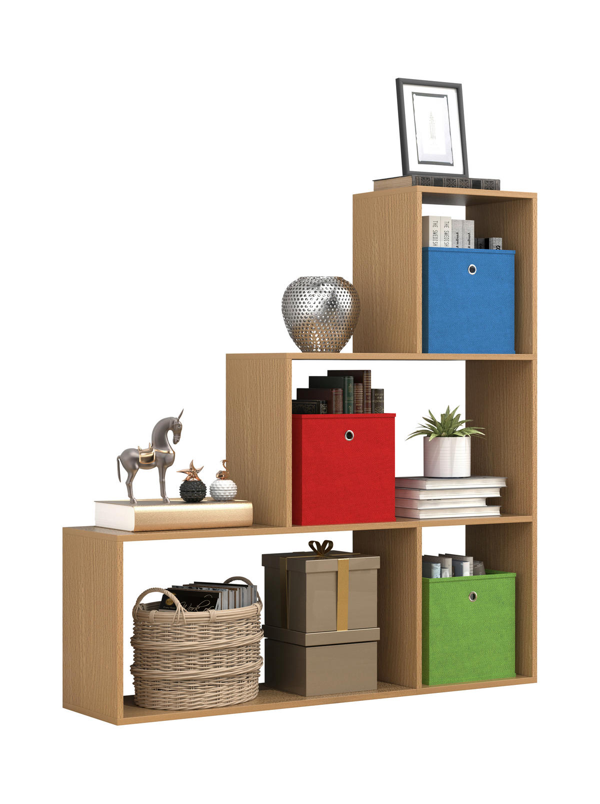 REGAL  117/123/29 cm Buchefarben  - Buchefarben, Basics, Holzwerkstoff (117/123/29cm) - MID.YOU