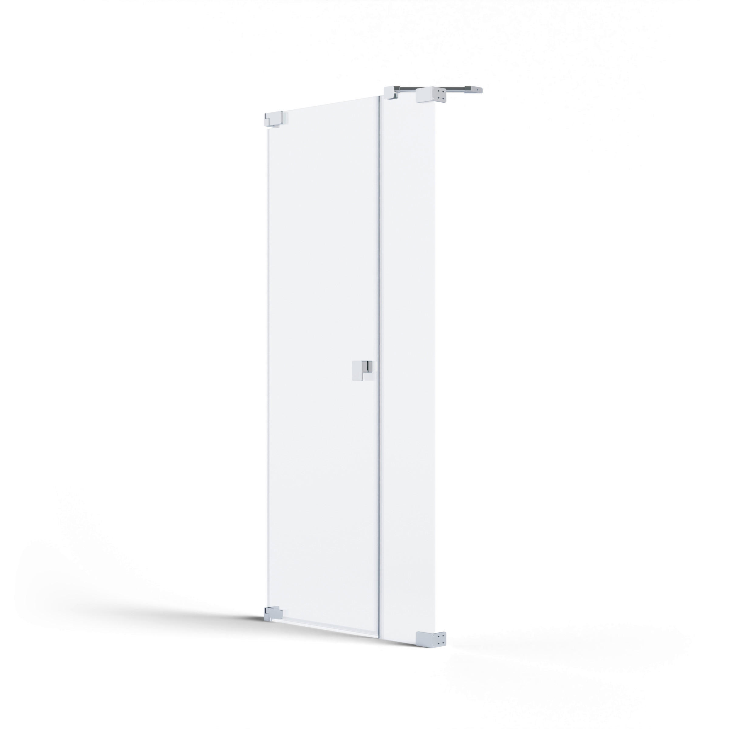 DUSCHTÜR Silberfarben  100/200 cm  - Silberfarben, MODERN, Glas/Metall (100/200cm) - Schöner Wohnen