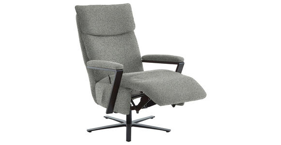 RELAXSESSEL in Textil Grau  - Schwarz/Grau, Design, Textil/Metall (68/117/85cm) - Cantus