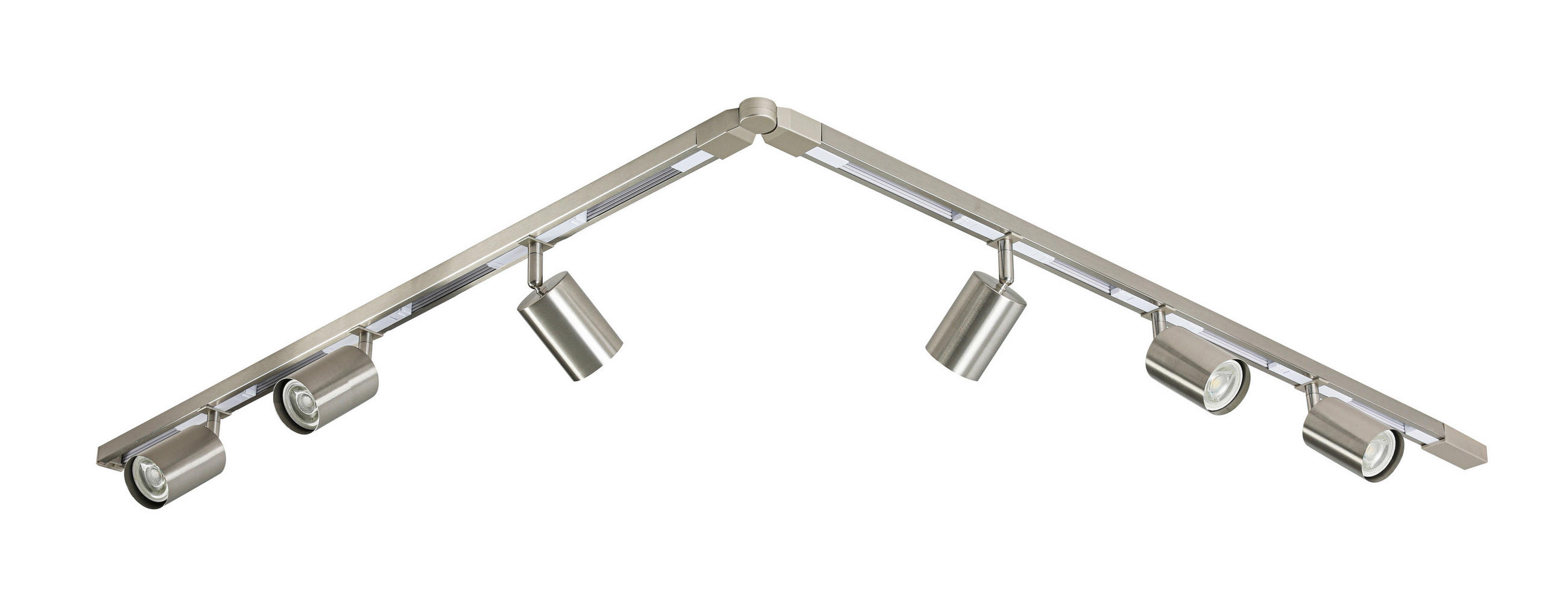 SCHIENENSYSTEM 210/5,5/14 cm  - Nickelfarben, Trend, Kunststoff/Metall (210/5,5/14cm) - Collett's Monde