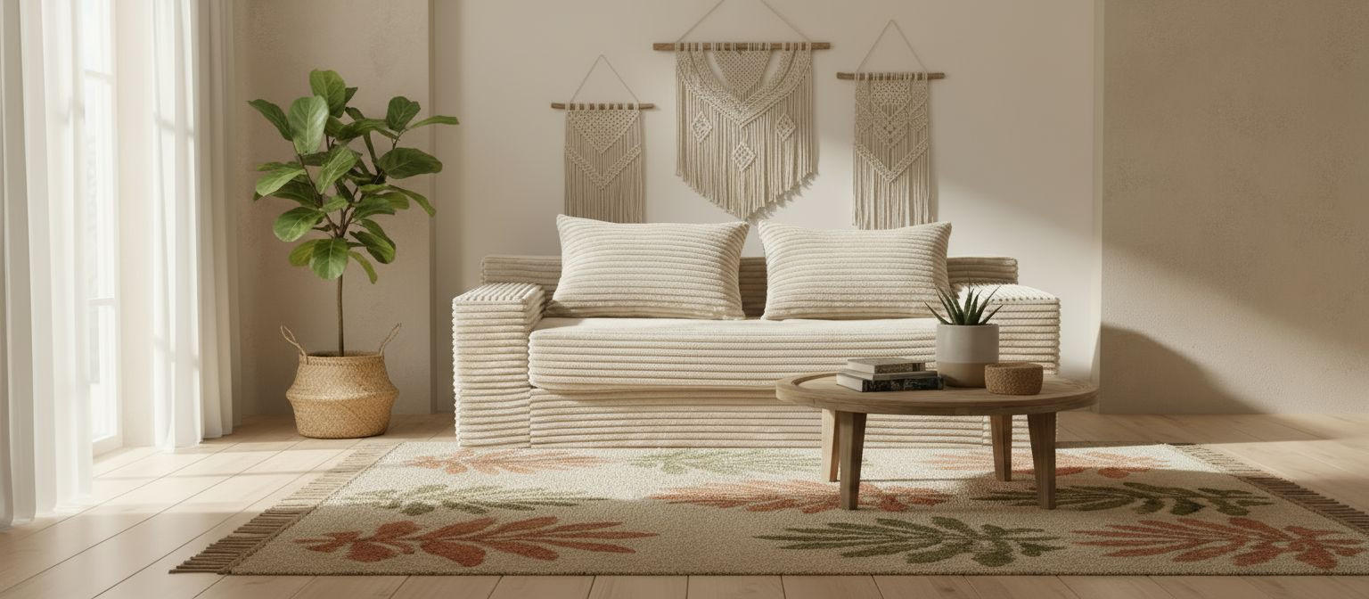 2-SITZER-SOFA Cord Beige  - Beige, Design, Textil (203/60/100cm) - P & B