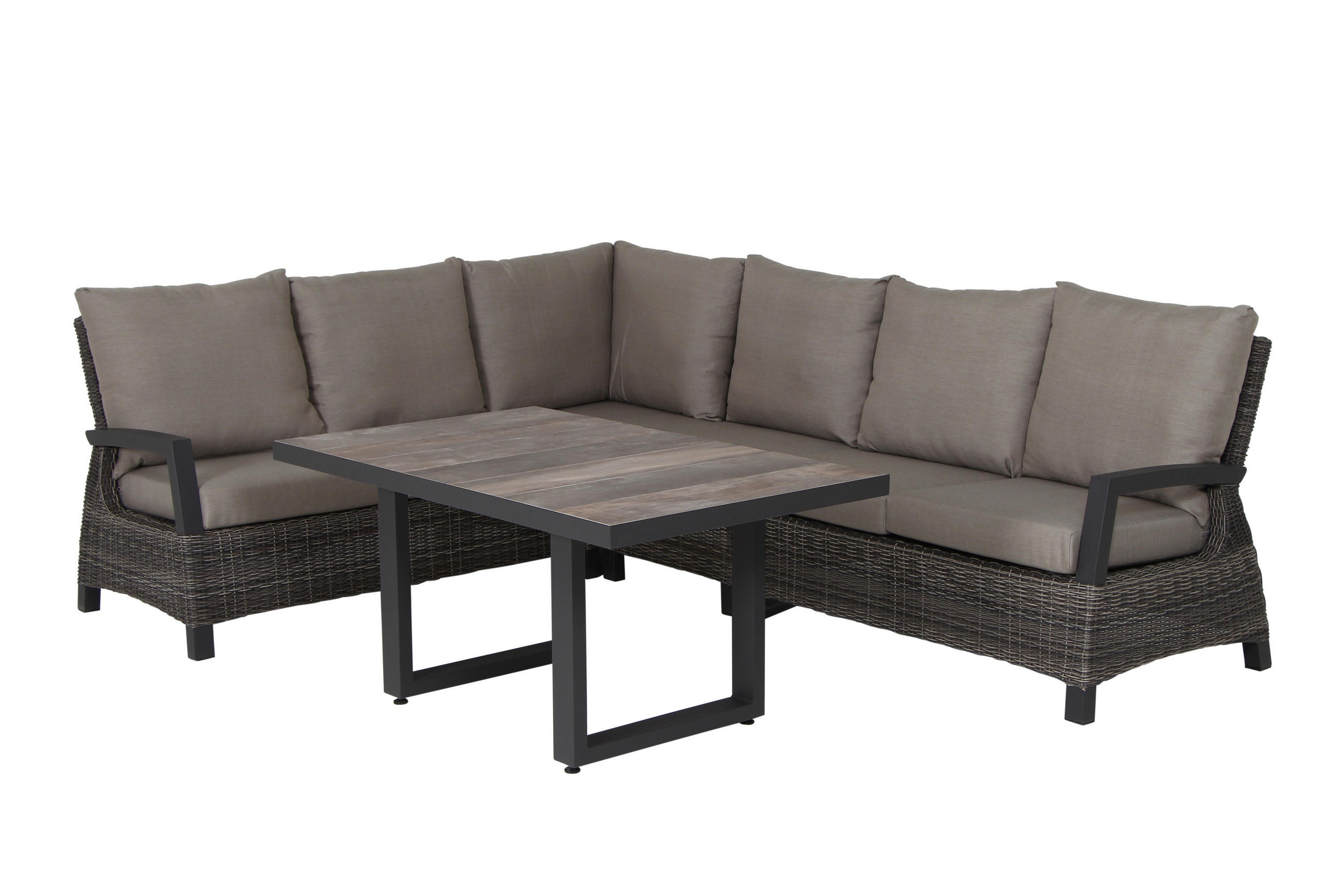 LOUNGEGARNITUR Aluminium  - Grau, Basics, Keramik/Kunststoff (302/88/219cm) - Siena Garden