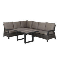 LOUNGEGARNITUR 5-teilig   302/88/219 cm Aluminium  - Grau, Basics, Keramik/Kunststoff (302/88/219cm) - Siena Garden