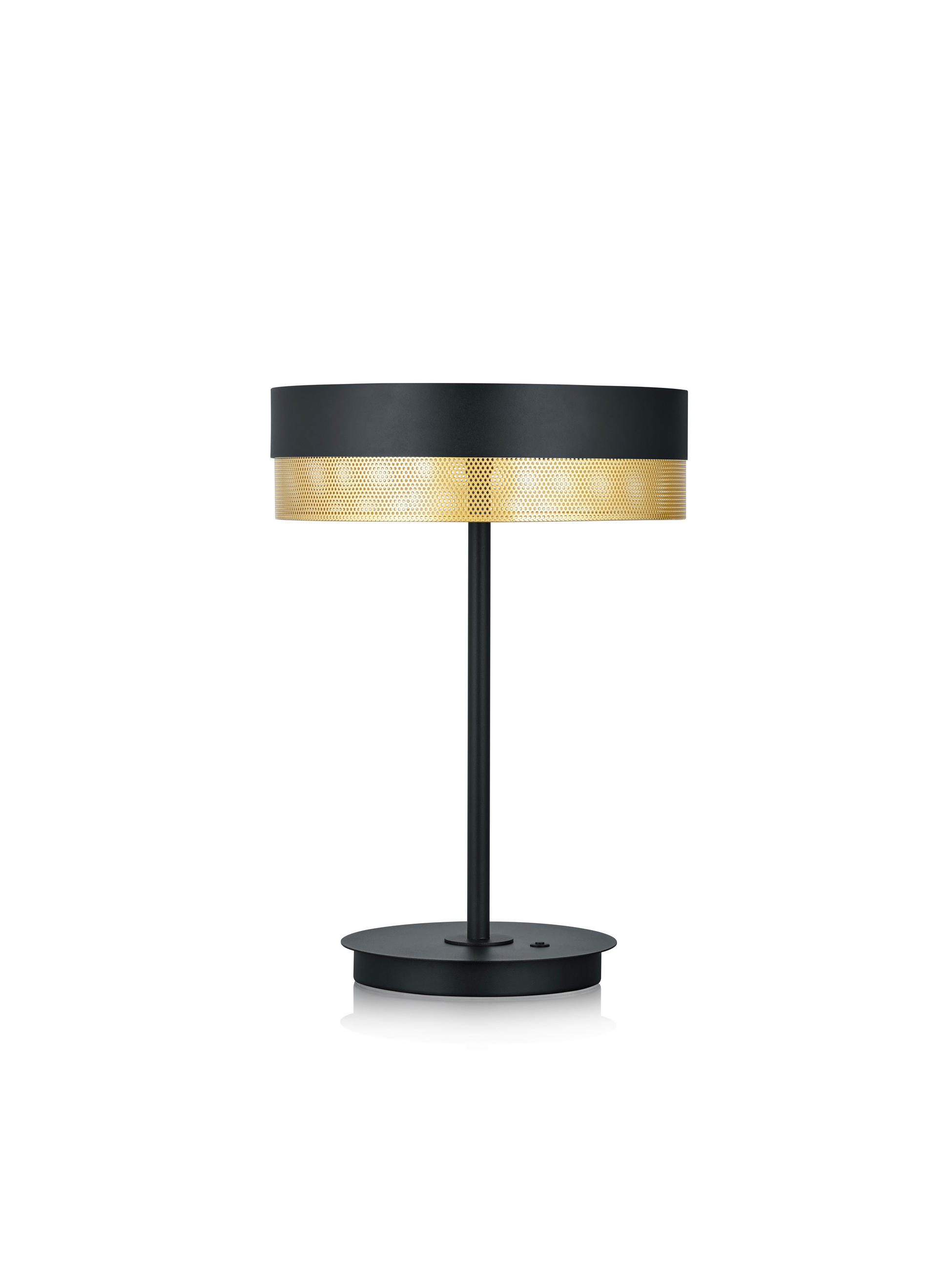 STONA LED LAMPA Mesh  - zlatna/crna, Dizajnerski, metal (30/43cm)