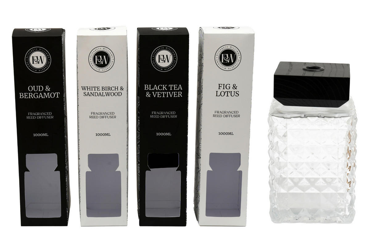 AROMAPÁLCÁK   - többszínű, Basics, Üveg/fa (11.5/46/11.5cm)