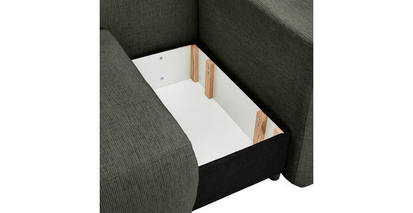 CHAISELONGUE Chenille Dunkelgrün - Dunkelgrün/Schwarz, KONVENTIONELL, Kunststoff/Textil (171/73/93cm) - Carryhome