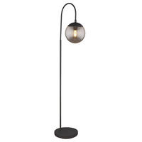 BOGENLEUCHTE Modern 39/25/150 cm    - Schwarz, Design, Glas/Metall (39/25/150cm) - Globo