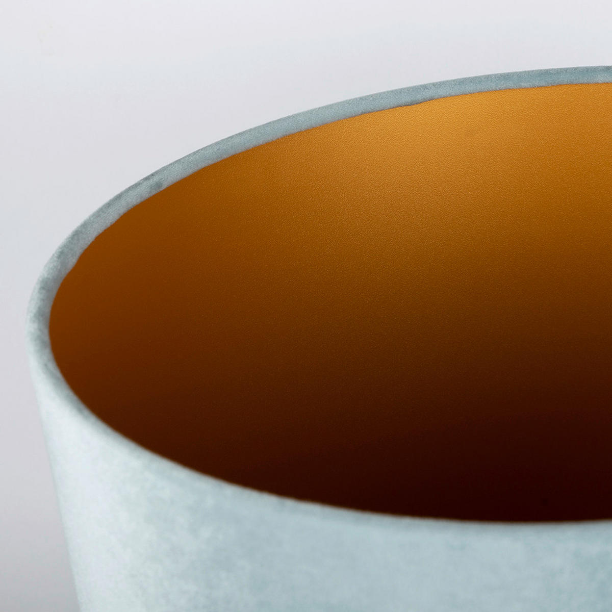 LEUCHTENSCHIRM Velour 25/23 cm  - Hellblau, Basics, Textil/Metall (25/23cm)