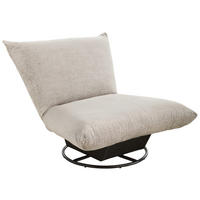 RELAXSESSEL Bouclé    - Schwarz/Weiß, Design, Textil/Metall (100/78/96cm) - Livetastic
