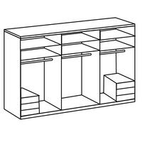 DREHTÜRENSCHRANK 300/236/58 cm,  in Plankeneiche, 6 Tür(en)-türig  - Chromfarben/Plankeneiche, MODERN, Holzwerkstoff (300/236/58cm) - MID.YOU