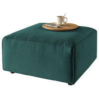 HOCKER Cord Dunkelgrün  - Dunkelgrün/Schwarz, Design, Kunststoff/Textil (80/42/80cm) - Pure Home Lifestyle