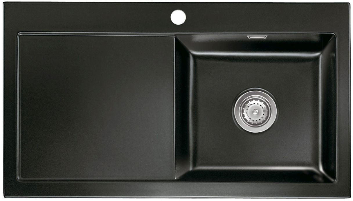 SPÜLE Mera 90 / 50740168  - Schwarz, Basics, Keramik (90/20/51cm) - Systemceram