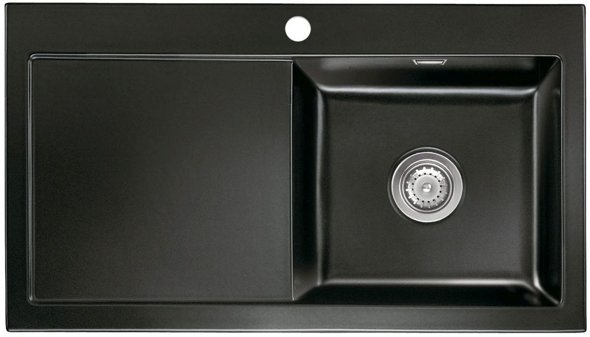 SPÜLE Mera 90 / 50740168  - Schwarz, Basics, Keramik (90/20/51cm) - Systemceram