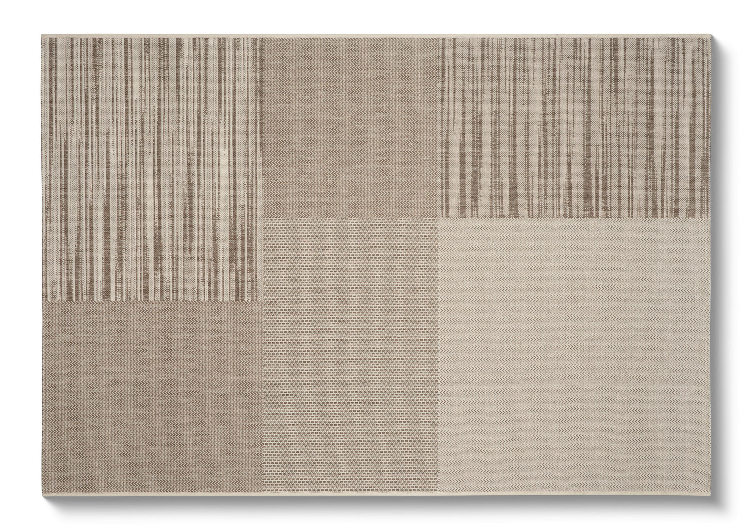 Flachwebteppich Beige Amanza 160x230 cm Synthetikfaser