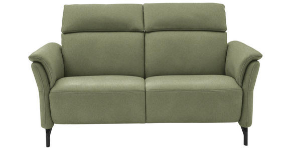 2-SITZER-SOFA in Mikrofaser Hellgrün - Schwarz/Hellgrün, KONVENTIONELL, Textil/Metall (178/103/95cm) - Dieter Knoll