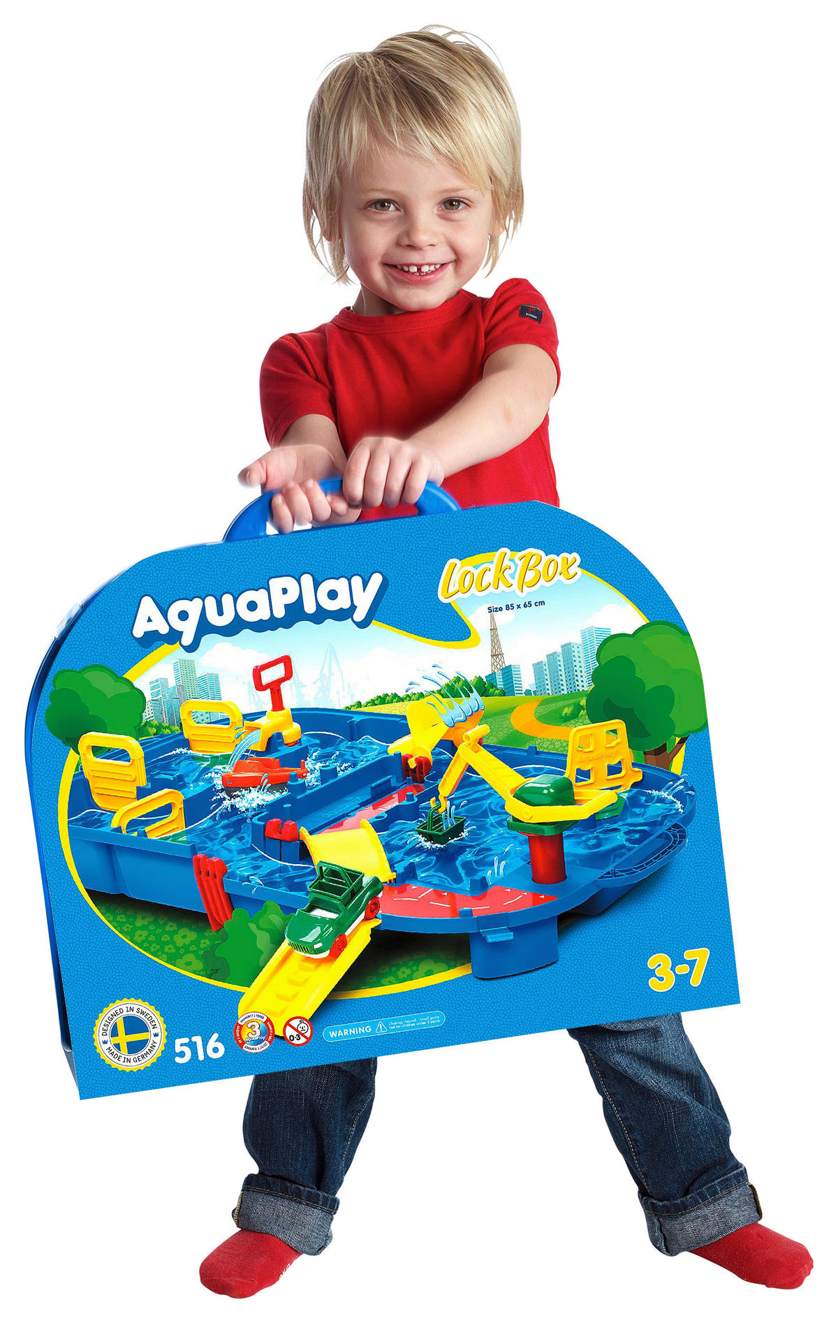 AQUAPLAY KOFFER Aquaplay  - Blau/Gelb, Basics, Kunststoff (18/49/42cm) - Simba