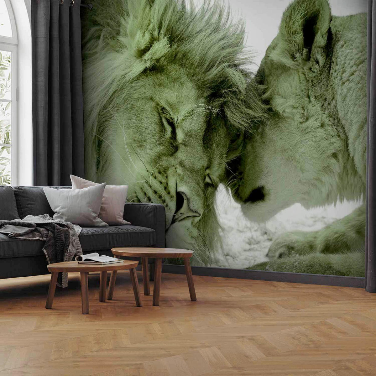 FOTOTAPETE  - Weiß/Hellgrün, LIFESTYLE, Textil (100/70cm) - artgeist