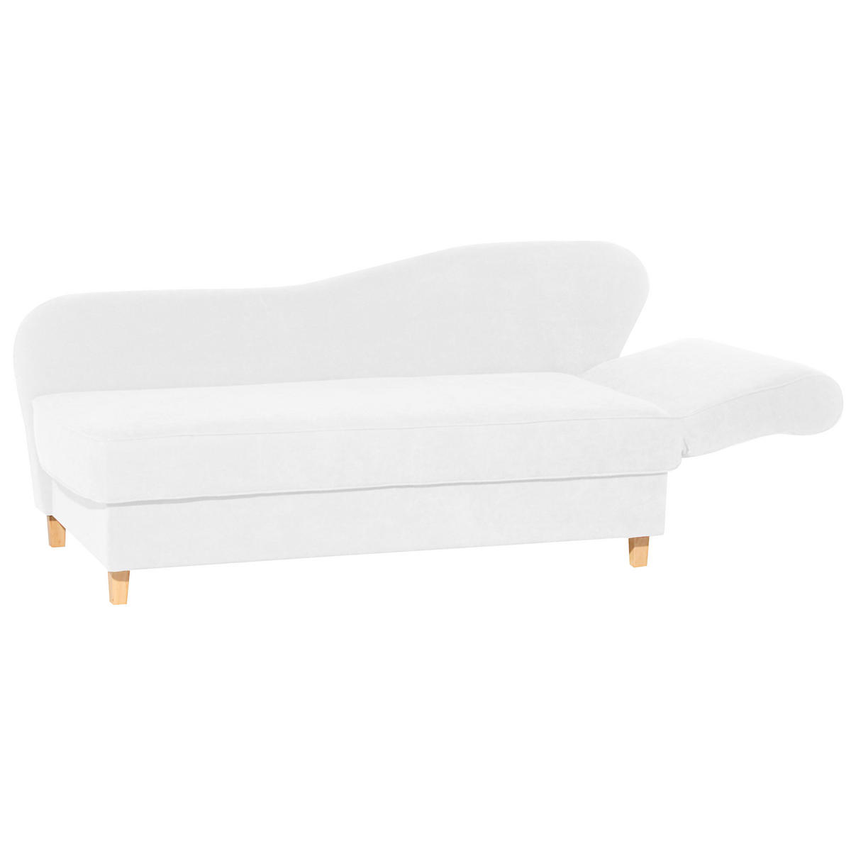 RÉCAMIERE in Velours Creme  - Buchefarben/Creme, Design, Holz/Textil (190/88/82cm) - Max Winzer