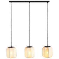 HÄNGELEUCHTE 100/22/120 cm   - Beige/Schwarz, Natur, Textil/Metall (100/22/120cm) - Marama