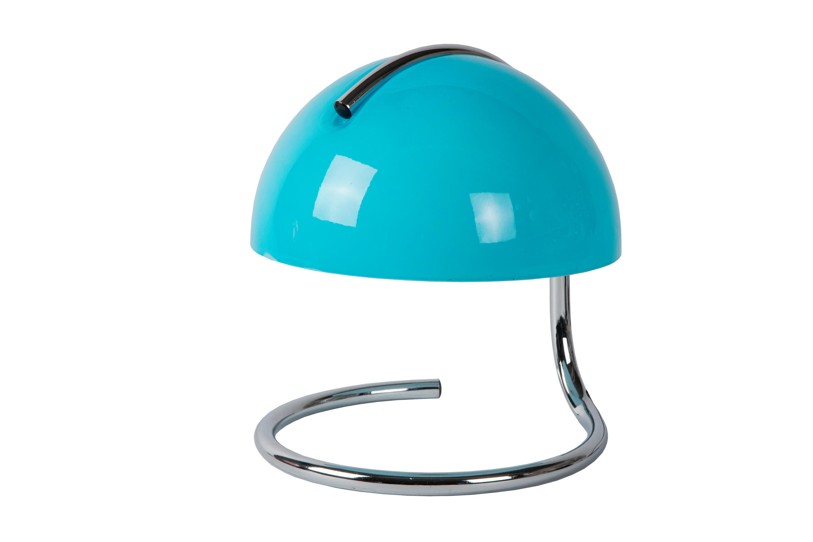 TISCHLEUCHTE Cato 23.5/23.5/25 cm   - Blau/Chromfarben, Design, Glas/Metall (23.5/23.5/25cm) - Lucide